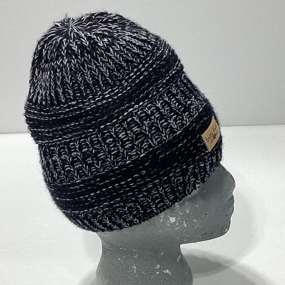 Britts Knits Knit Hat Black White Lightweight - Picture 8 of 8